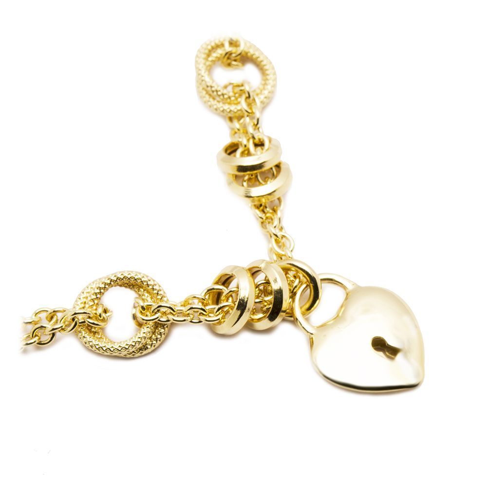 Pulseira Cora��o Segredo em Ouro 18 Kilates - 24119